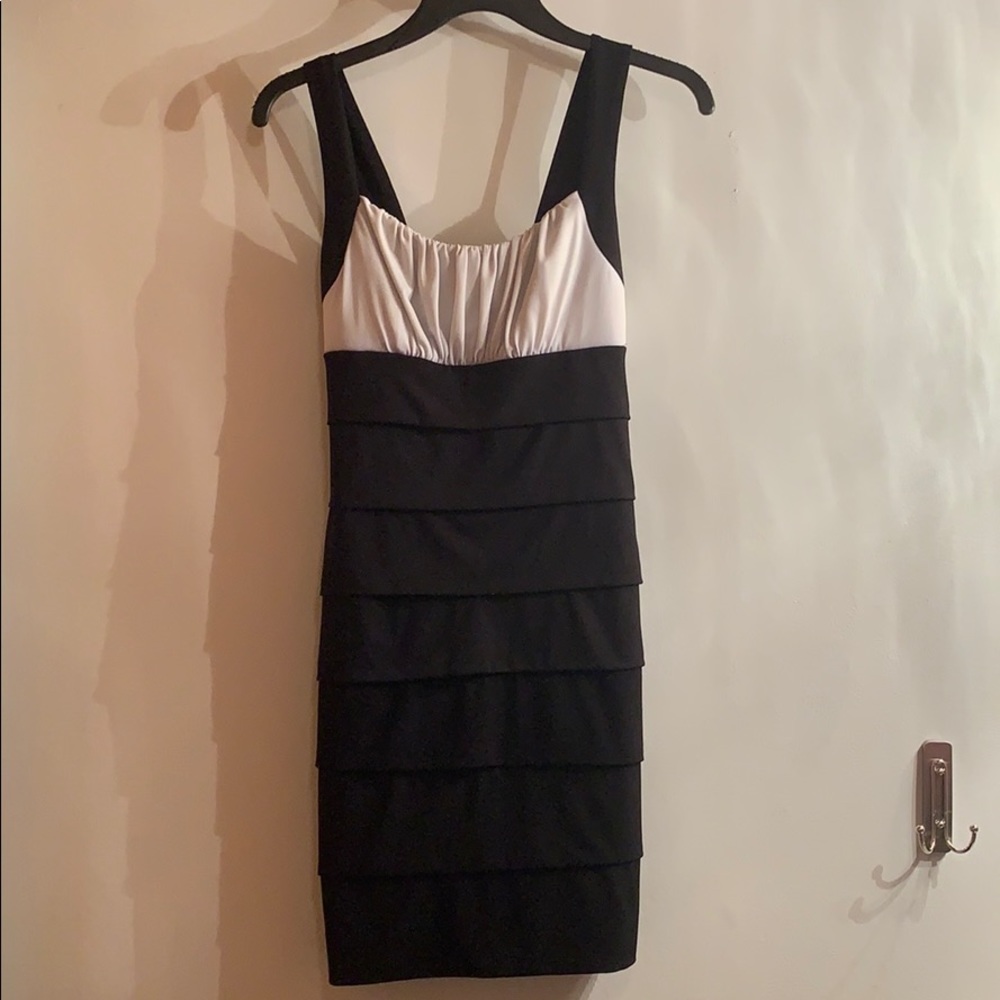 Black and white party dress